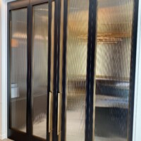 Glass double doors