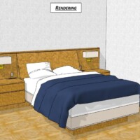 Render Render of exotic veneer bedroom suite